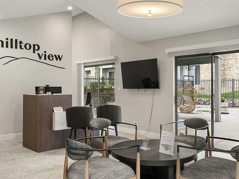 The Reception Area of the Leasing Office at Hilltop View Apartments