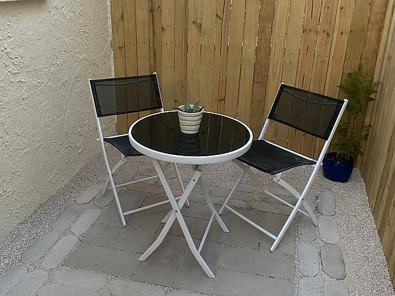 Private Side Yard Sitting Area