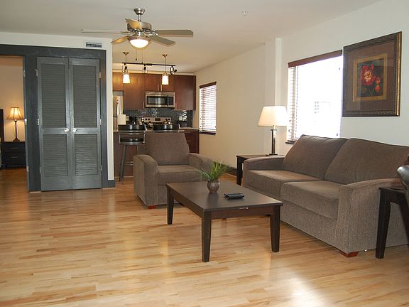 Living Room and Kitchen at 4n4 Midtown