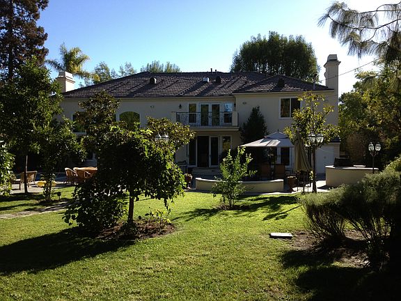 rear elevation and back yard