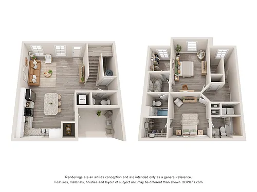 Floor plan 2BR 2-5BA TH