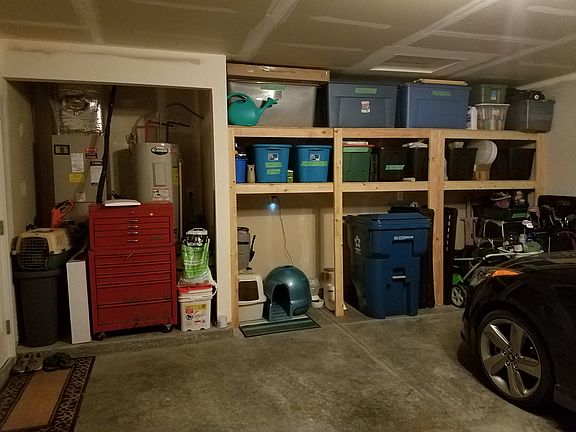 Ample garage storage. 