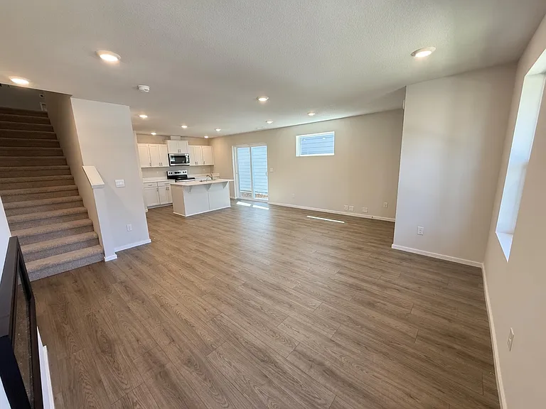 Looking kitchen from living room
