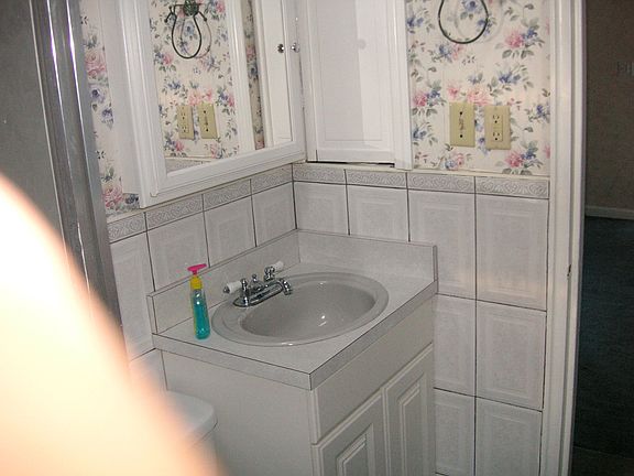 Newly tiled bathroom