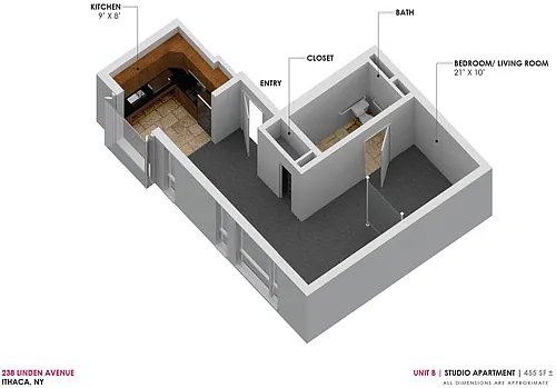 Floor plan Studio B
