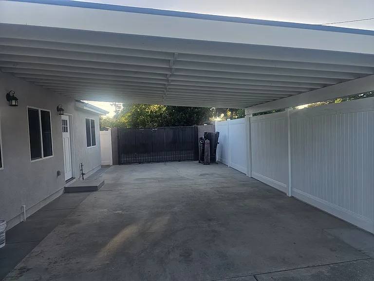 Covered Carport with Gate