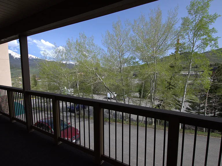 View from the Entry Door over Parking Lot