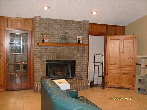 wood burning fireplace