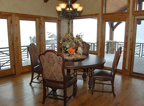 Dining room with sweeping views