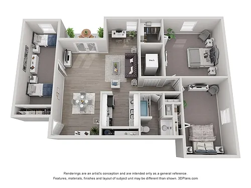 Floor plan Phase 1 - 3 x 1 Semi Upgrade