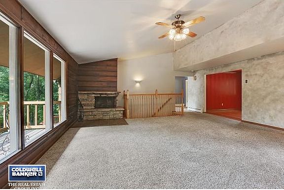 Family room with fireplace
