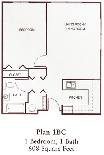 Floor plan One-Bedroom