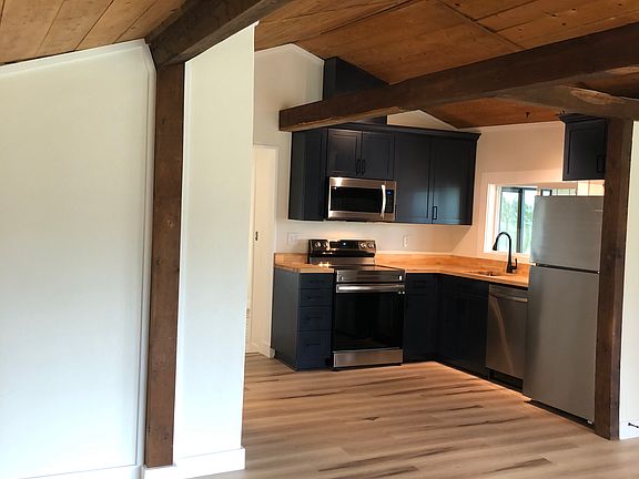 View from living area to kitchen