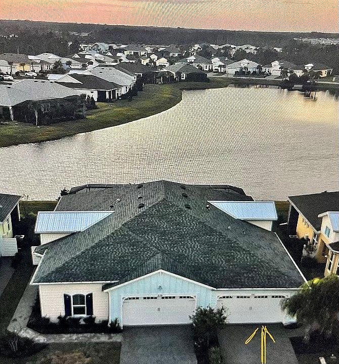 Drone view -villa on right