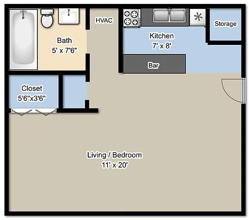 Floor plan Studio