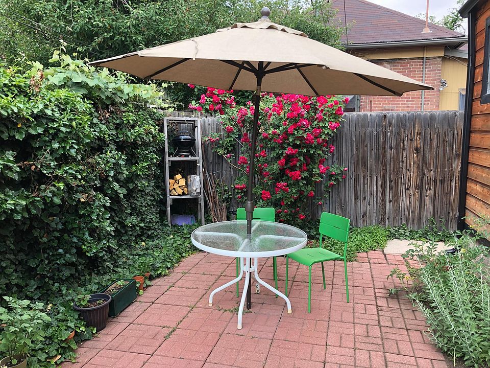 The back yard no longer looks like this; recent tenants haven't maintained it - but you can make it look like this again if you like gardening!