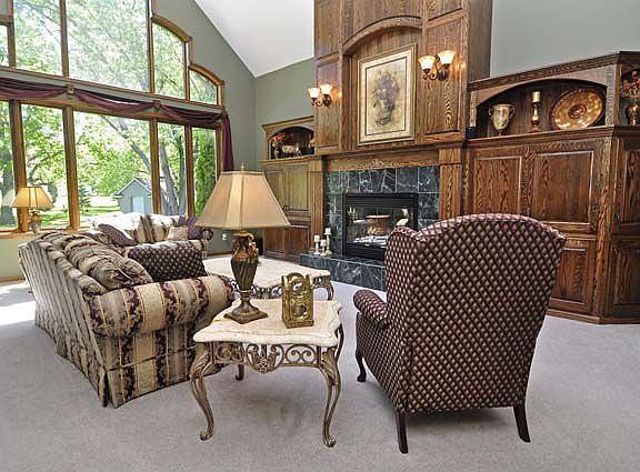 Vaulted great room.