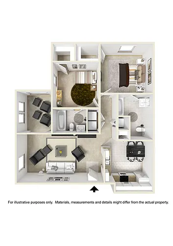 Floor plan Two Bedroom (sunroom optional)