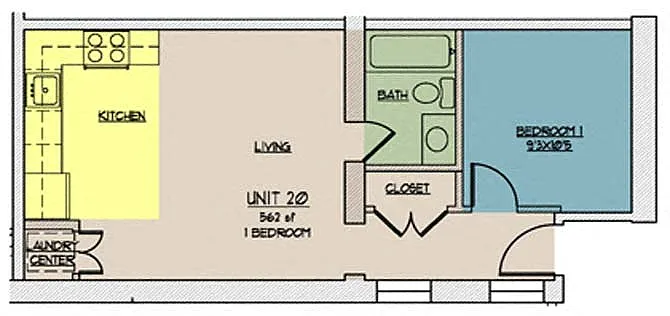 Floor plan The Lofts at One Eleven 220