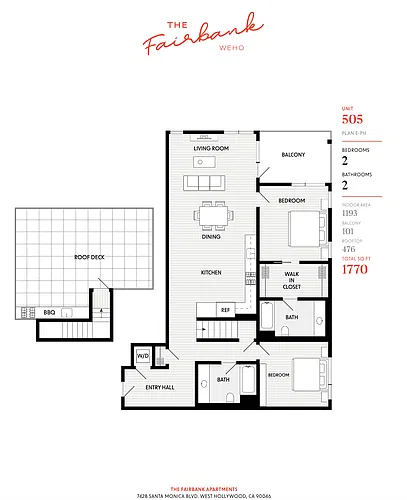 Floor plan Penthouse 505
