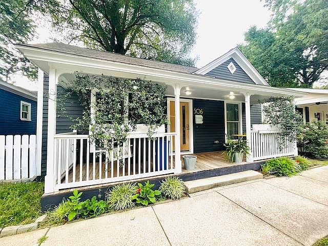 This modern bungalow is located in Downtown Raleigh.