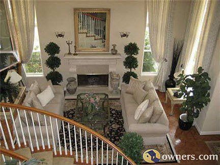 Living Room with 18 foot Ceilings.