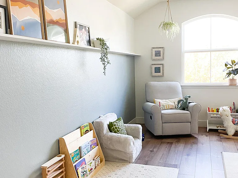 2nd Story Loft space; perfect for a playroom, office, additional living room! HUGE space and HUGE windows that look out over the pool.