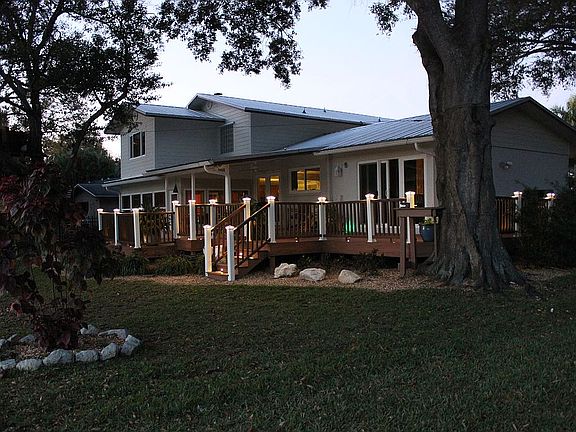 Trex deck with lighting