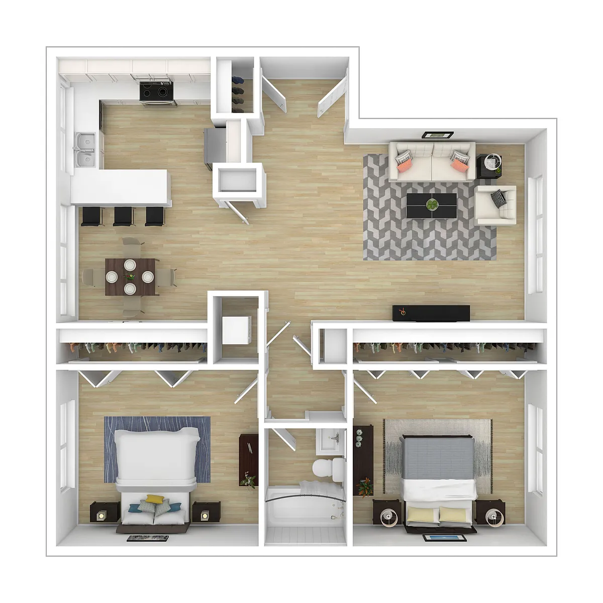Floor plan Two Bedroom