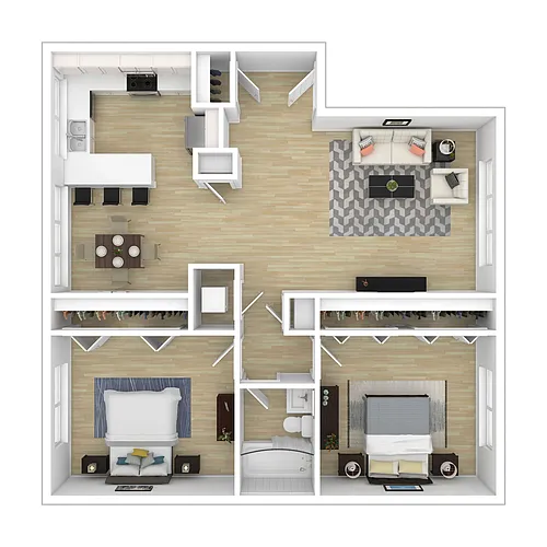 Floor plan Two Bedroom