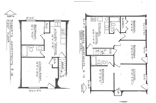 Floor plan Large 4 Bedroom 3 Full Bath