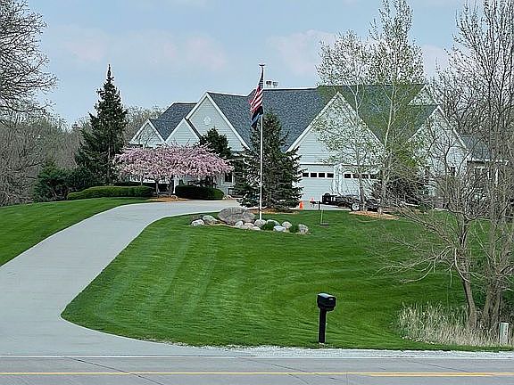 Country living on pavement. 