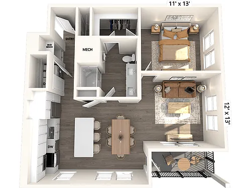 Floor plan A4-860sf-273-673