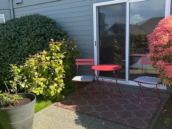 Seating area outside the bedroom.