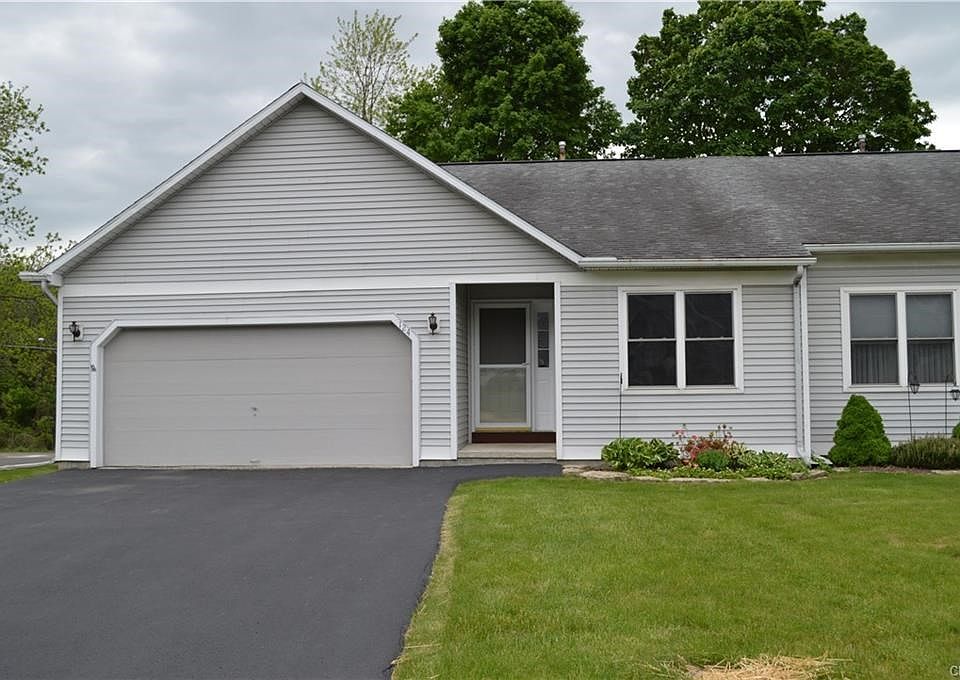 2 car garage with double wide driveway