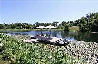 Dock and view of 1.5 acre pond.