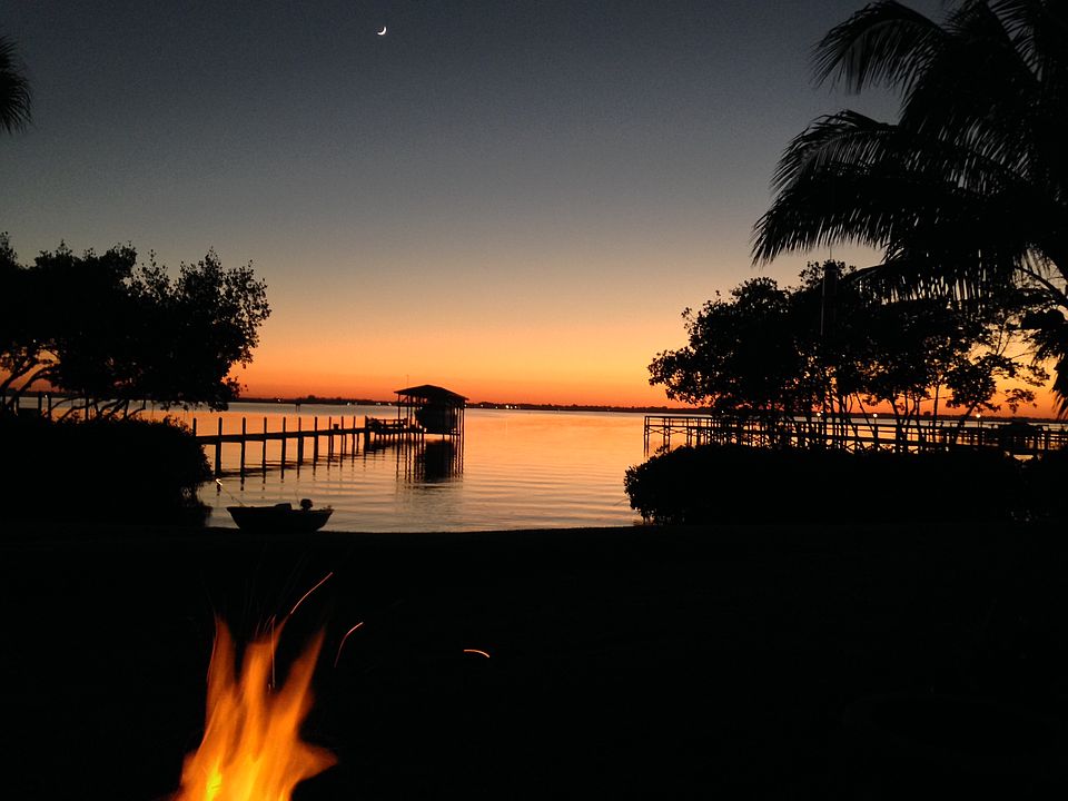 View from back porch grill