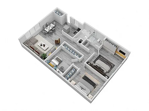 Floor plan 3 Bedroom 2 Bathroom