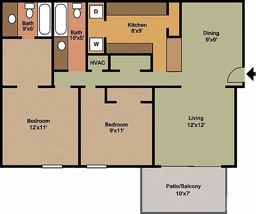Floor plan 2X2