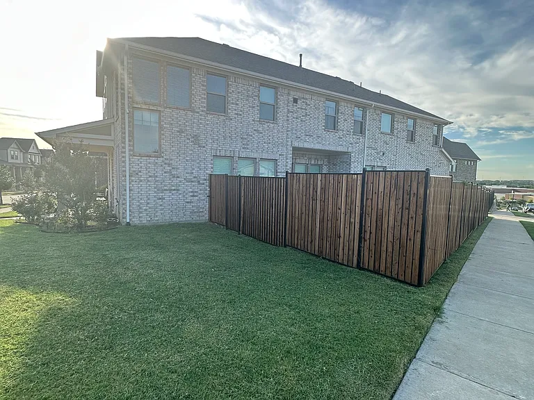 side yard view and corner house