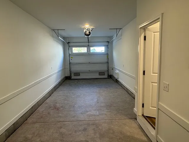 Extra-long garage with room for storage