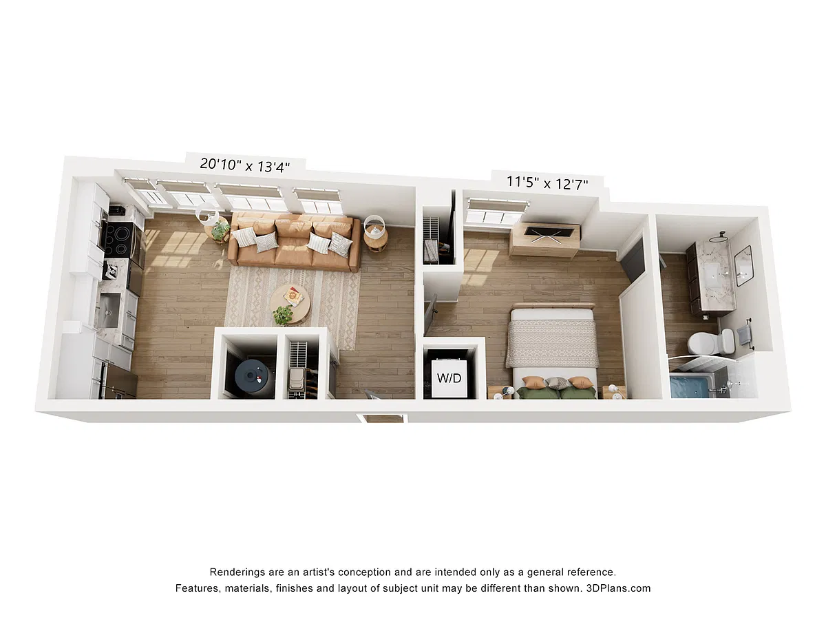 Floor plan 1BR TYPE T