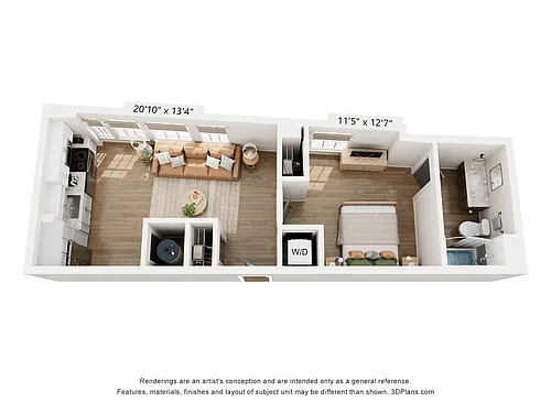Floor plan 1BR TYPE T