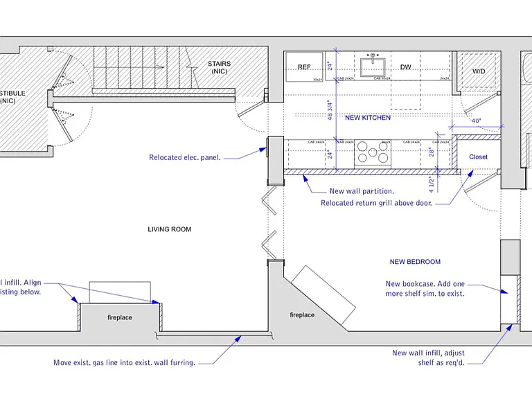 Floor Plan: 'New Bedroom Extension' is office area