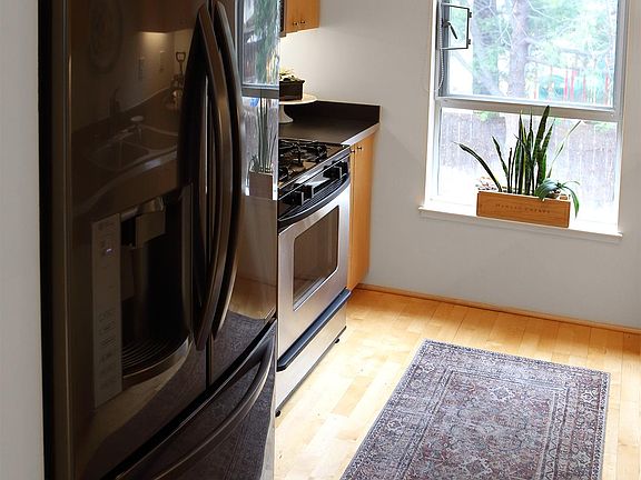 Kitchen and brushed stainless LG Refrigerator