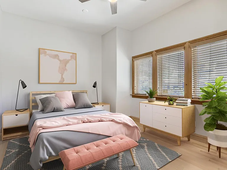 Bedroom 4. This image shows a virtually furnished space. Bedrooms come unfurnished.