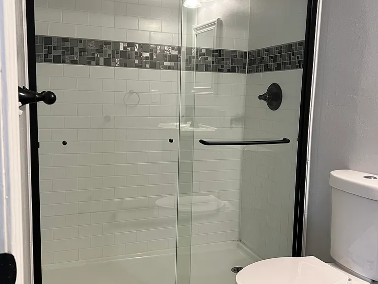 Secondary bathroom walk-in shower