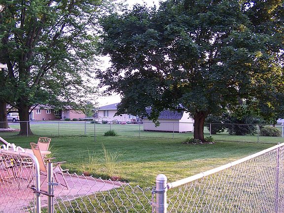 Fenced backyard