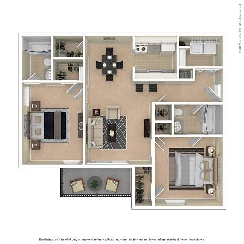 Floor plan Two Bedroom