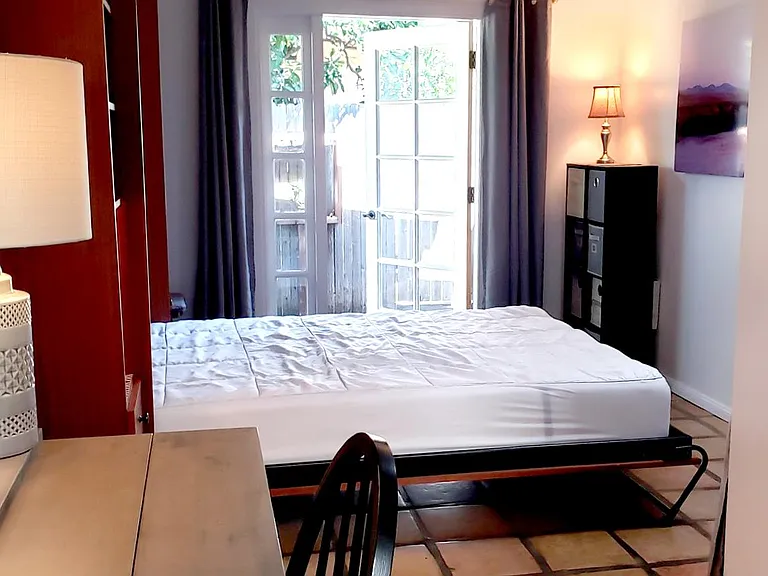 bedroom with Murphy bed down